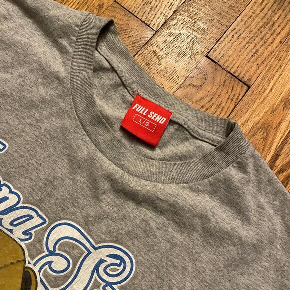 full send rona szn teddy bear grey graphic tee shirt size large - Picture 4 of 6